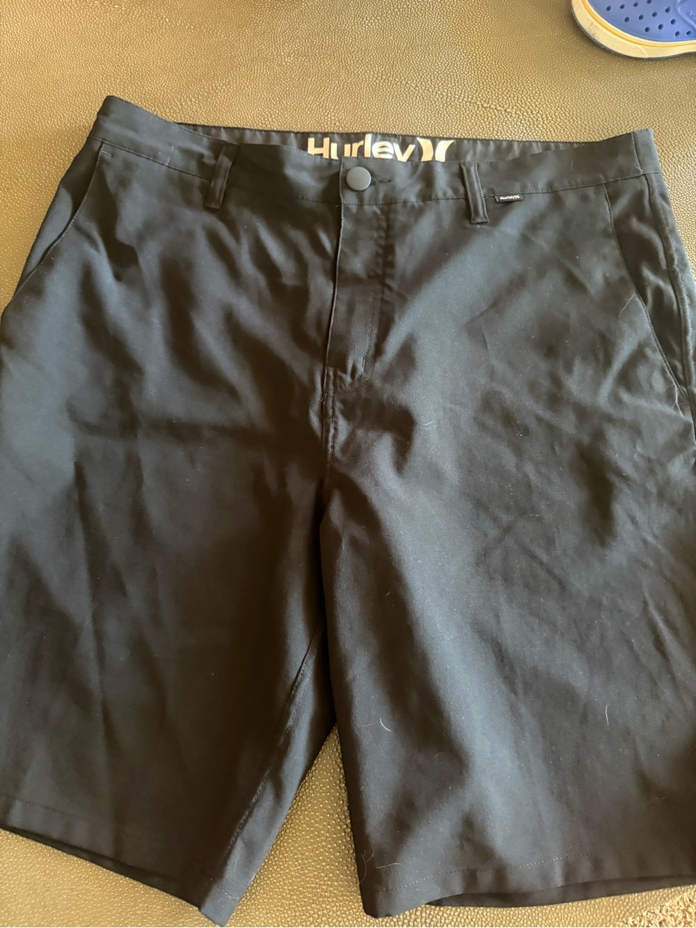 Hurley Black Flat-Front Men's Shorts